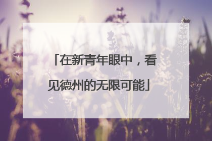 在新青年眼中，看见德州的无限可能