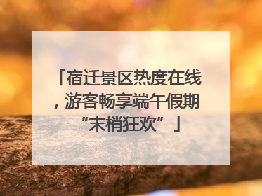 宿迁景区热度在线，游客畅享端午假期“末梢狂欢”