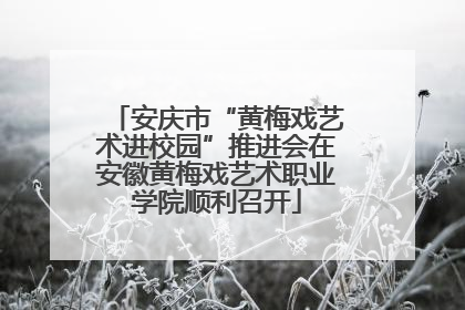 安庆市“黄梅戏艺术进校园”推进会在安徽黄梅戏艺术职业学院顺利召开