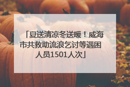 夏送清凉冬送暖！威海市共救助流浪乞讨等遇困人员1501人次