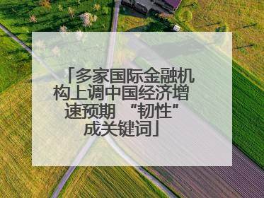 多家国际金融机构上调中国经济增速预期 “韧性”成关键词