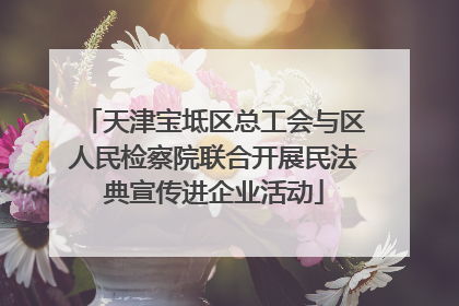 天津宝坻区总工会与区人民检察院联合开展民法典宣传进企业活动