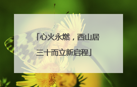 心火永燃，西山居三十而立新启程