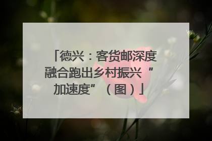 德兴：客货邮深度融合跑出乡村振兴“加速度”（图）