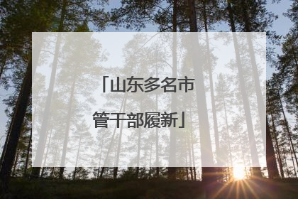 山东多名市管干部履新