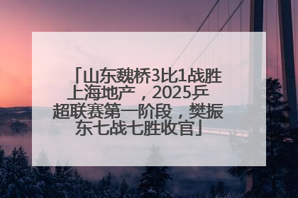山东魏桥3比1战胜上海地产，2025乒超联赛第一阶段，樊振东七战七胜收官