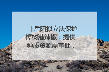 岳阳拟立法保护樟树港辣椒：提供种质资源需审批，违规最高罚5万
