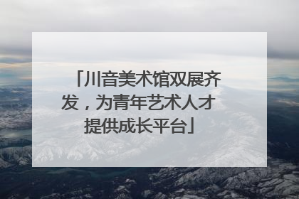 川音美术馆双展齐发，为青年艺术人才提供成长平台