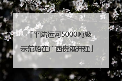 平陆运河5000吨级示范船在广西贵港开建