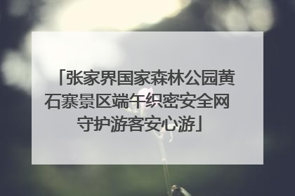 张家界国家森林公园黄石寨景区端午织密安全网 守护游客安心游