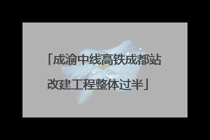 成渝中线高铁成都站改建工程整体过半