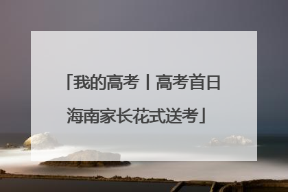 我的高考丨高考首日 海南家长花式送考