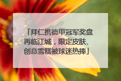 拜仁携德甲冠军奖盘再临江城，限定皮肤、创意雪糕被球迷热捧