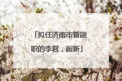 拟任济南市管副职的李君，履新