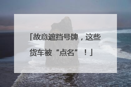 故意遮挡号牌，这些货车被“点名”！