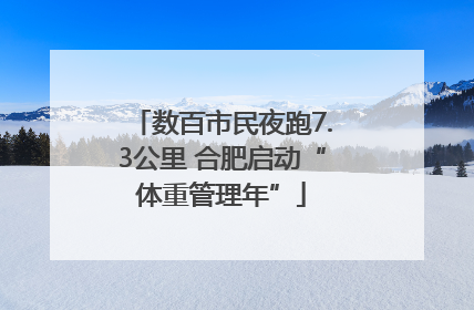 数百市民夜跑7.3公里 合肥启动“体重管理年”