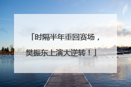 时隔半年重回赛场，樊振东上演大逆转！