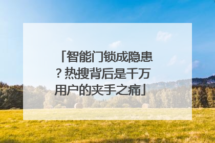 智能门锁成隐患？热搜背后是千万用户的夹手之痛