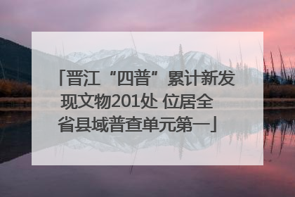 晋江“四普”累计新发现文物201处 位居全省县域普查单元第一