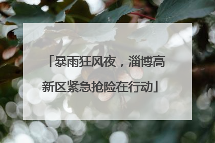 暴雨狂风夜，淄博高新区紧急抢险在行动