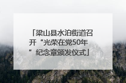 梁山县水泊街道召开“光荣在党50年”纪念章颁发仪式
