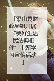 梁山县财政局组开展“美好生活 民法典相伴”主题学习宣传活动