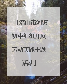 潜山市河镇初中组织开展劳动实践主题活动