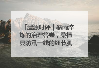 澧源时评｜暴雨淬炼的治理答卷，桑植县防汛一线的细节肌理与体系力量