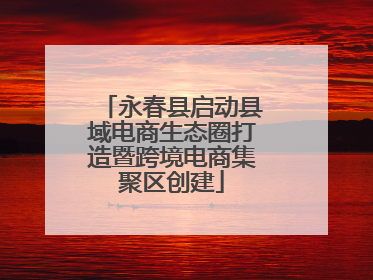 永春县启动县域电商生态圈打造暨跨境电商集聚区创建