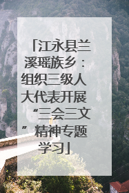 江永县兰溪瑶族乡：组织三级人大代表开展“三会三文”精神专题学习