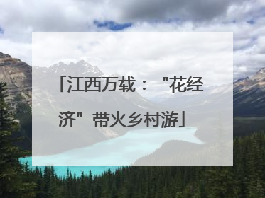 江西万载：“花经济”带火乡村游