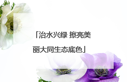 治水兴绿 擦亮美丽大同生态底色