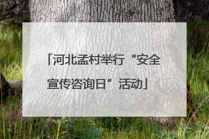 河北孟村举行“安全宣传咨询日”活动