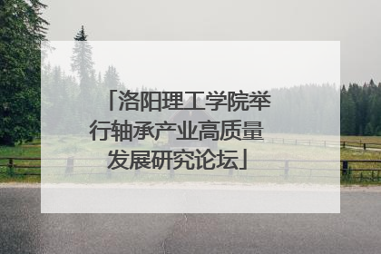 洛阳理工学院举行轴承产业高质量发展研究论坛