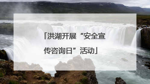 洪湖开展“安全宣传咨询日”活动