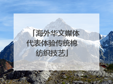 海外华文媒体代表体验传统棉纺织技艺