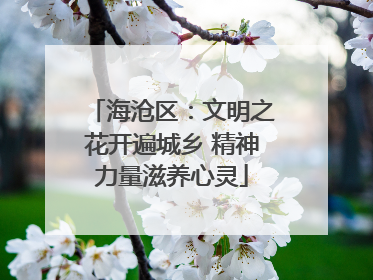 海沧区：文明之花开遍城乡 精神力量滋养心灵