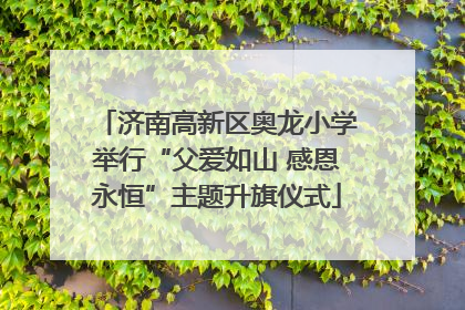 济南高新区奥龙小学举行“父爱如山 感恩永恒”主题升旗仪式