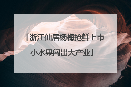 浙江仙居杨梅抢鲜上市 小水果闯出大产业