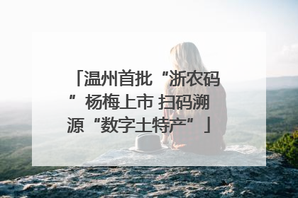 温州首批“浙农码”杨梅上市 扫码溯源“数字土特产”