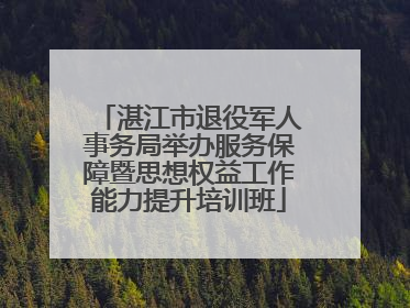 湛江市退役军人事务局举办服务保障暨思想权益工作能力提升培训班