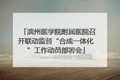 滨州医学院附属医院召开联动监督“合成一体化”工作动员部署会