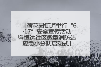 荷花园街道举行“6·17”安全宣传活动暨恒达社区微型消防站应急小分队启动式