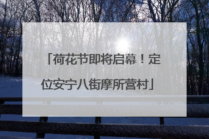 荷花节即将启幕！定位安宁八街摩所营村