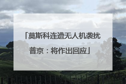 莫斯科连遭无人机袭扰 普京：将作出回应