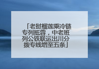老挝榴莲乘冷链专列抵蓉，中老班列公铁联运出川分拨专线增至五条