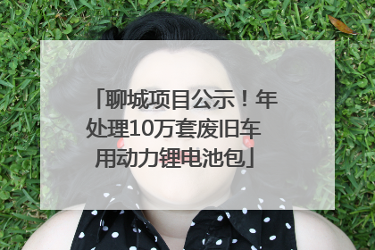 聊城项目公示！年处理10万套废旧车用动力锂电池包