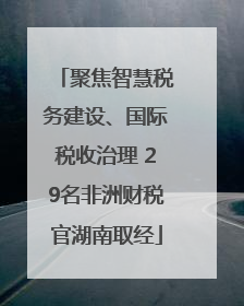 聚焦智慧税务建设、国际税收治理 29名非洲财税官湖南取经