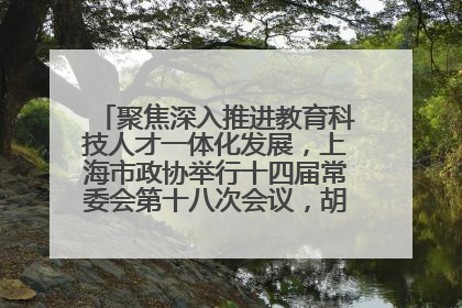 聚焦深入推进教育科技人才一体化发展，上海市政协举行十四届常委会第十八次会议，胡文容出席并讲话