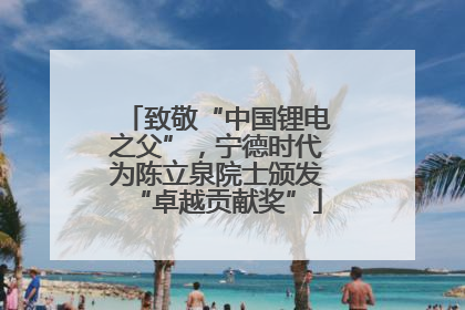致敬“中国锂电之父”，宁德时代为陈立泉院士颁发“卓越贡献奖”